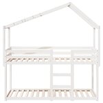 vidaXL Lit superposé sans matelas blanc 90x200 cm bois de pin massif
