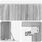 vidaXL Meuble TV mural 98 x 31 x 30 cm Sonoma gris Bois d'ingénierie