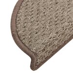 vidaXL Tapis de marches d'escalier 15 Pièces Marron 65x21x4 cm