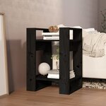 vidaXL Bibliothèque/Séparateur de pièce Noir 41x35x57 cm Pin massif