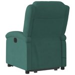 vidaXL Fauteuil de massage inclinable Vert foncé Velours