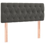vidaXL Sommier à lattes de lit avec matelas LED Gris foncé 100x200 cm