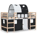 vidaXL Lit mezzanine enfants avec tunnel sans matelas 80x200 cm