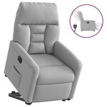 vidaXL Fauteuil inclinable électrique gris nuage tissu