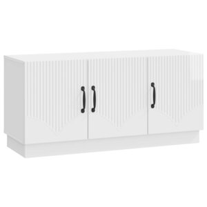vidaXL Meuble TV Blanc brillant 99 x 34 5 x 47 cm Bois d'ingénierie