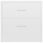 vidaXL Table de chevet Blanc brillant 40x30x40 cm bois d'ingénierie