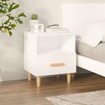 vidaXL Table de chevet Blanc 40x35x47 cm