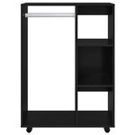 vidaXL Garde-robe Noir 80x40x110 cm Bois d’ingénierie