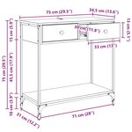vidaXL Table console Bois Ancien 75 x 34 5 x 75 cm Bois d'ingénierie