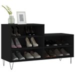 vidaXL Armoire à chaussures Noir 102x36x60 cm Bois d'ingénierie