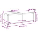 vidaXL Boîte de rangement Uni