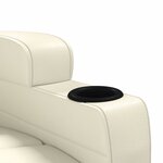 vidaXL Fauteuil électrique de massage Crème blanc Similicuir
