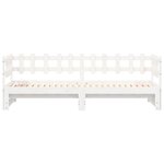 vidaXL Lit coulissant sans matelas blanc 2x(80x200) cm Bois massif
