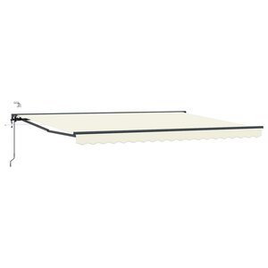 vidaXL Auvent rétractable électrique Crème et Anthracite 5 x 3 m