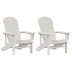 vidaXL Chaise de jardin 2 pc Blanc Polyéthylène