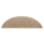 vidaXL Tapis d'escalier autocollants 30 Pièces 56x17x3 cm sable