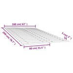 vidaXL Lattes de rechange pour sommier avec 34 lattes  2 pièces  80 x 200 cm