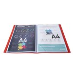 Protège-documents en polypropylène souple OPAK 40 vues - A4 - Rouge x 20 EXACOMPTA