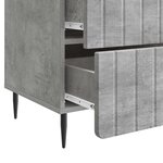 vidaXL Cabinet de chevet Gris béton 43 x 41 x 68 cm Bois d'ingénierie