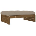 vidaXL Repose-pied de jardin 120x80 cm marron miel bois de pin massif