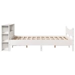 vidaXL Cadre de lit sans matelas blanc 135x190 cm bois de pin massif