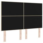vidaXL Tête de lit LED avec bandes LED Crème 144 cm tissu