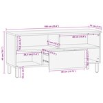 Meuble TV vidaXL 100x33 5x46 cm en Bois Massif d'Acacia