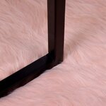 vidaXL Tapis en fausse Tafalla Rose Ø 100 cm Polyester