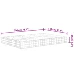 vidaXL Matelas à ressorts ensachés dureté moyenne 140x200 cm