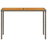 vidaXL Table de jardin avec dessus en bois d'acacia gris 115x54x74 cm