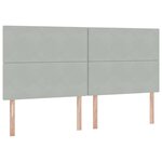 vidaXL Lit avec rangement et matelas Gris clair 200 x 200 cm Velours