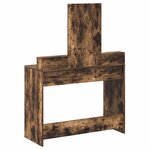 vidaXL Coiffeuse Chêne fumé 100 x 41 x 140 cm Bois d'ingénierie