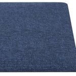 vidaXL Panneaux muraux 12 Pièces Bleu 30x15 cm Tissu 0 54 m²