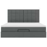 VidaXL Cadre de lit ottoman avec matelas gris foncé 160x200cm tissu