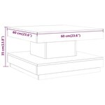 vidaXL Table basse Gris 60x60x35 cm MDF
