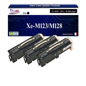 T3AZUR -3x Toners compatibles avec Xerox WorkCentre M123/M128 (006R01182) - Noir