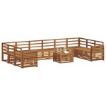 vidaXL Ensemble de canapés d'extérieur 11 pc Naturel