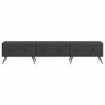 vidaXL Meuble TV avec tiroir Noir 147 x 34 5 x 30 cm Bois d'ingénierie
