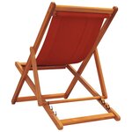 vidaXL Chaises de plage pliables lot de 2 rouge tissu