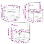 vidaXL Ensemble de canapés d'extérieur 7 pc Naturel et Anthracite