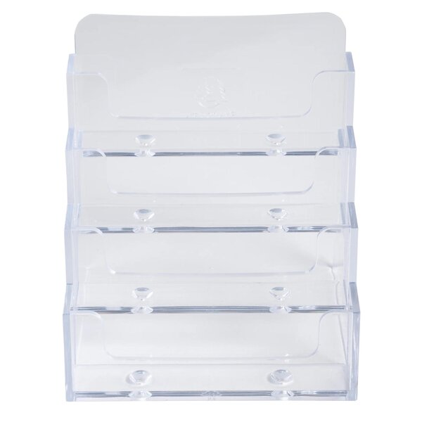 Distributeur De Cartes De Visite 4 Cases - Cristal - Exacompta