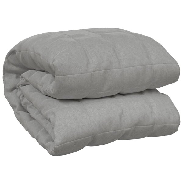 vidaXL Couverture lestée Gris 122x183 cm 9 kg Tissu