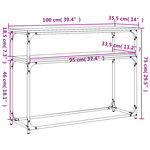 vidaXL Table console sonoma gris 100x35 5x75 cm bois d'ingénierie