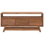 vidaXL Meuble TV 110x30x50 cm Bois de teck massif
