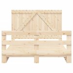 vidaXL Cadre de lit sans matelas avec tête de lit bois massif