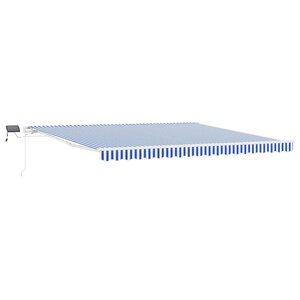 vidaXL Auvent Rétractable Bleu et Blanc 500 × 300 cm