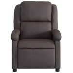 vidaXL Fauteuil de massage inclinable électrique marron foncé