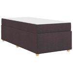 vidaXL Cadre de lit Marron foncé 90 x 190 cm Ressorts ensachés