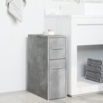 vidaXL Armoire de salle de bain étroite avec roulettes gris béton