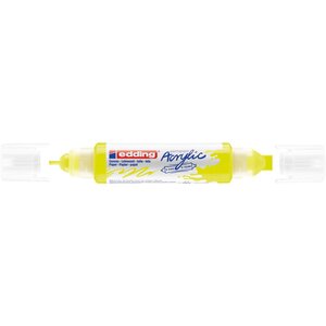 Marqueur acryl 3d dble pointe 5400 jaune fluOrescent 2-3 mm  5-10 mm EDDING